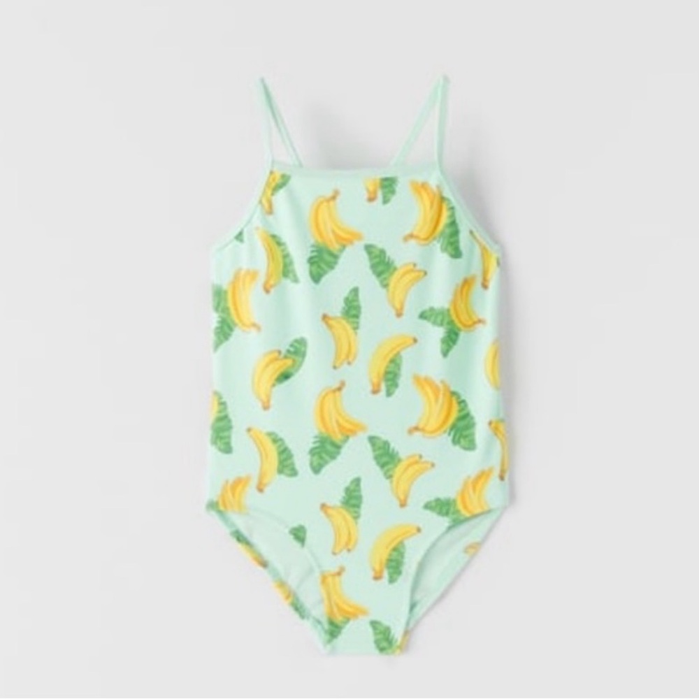 Zara kid banana swimsuit 4-5Y